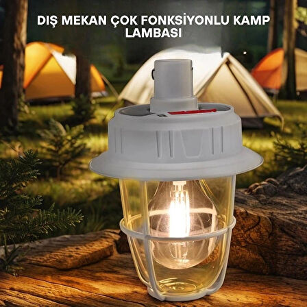 WS-2002 Güneş Enerjili Şarjlı Kancalı Kamp Lambası, Askılı Çadır Lambası