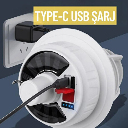 WS-2002 Güneş Enerjili Şarjlı Kancalı Kamp Lambası, Askılı Çadır Lambası