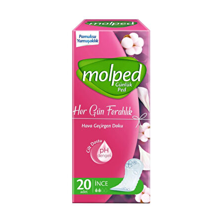 Molped Her Gün Ferahlık Günlük Ped 20 li x 8 Adet