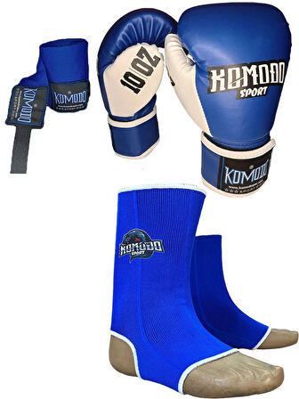  Boks Eldiveni 10 Oz/Kick Boks,Muay Thai Ayak Bilek Çorap/3,5 Metre Boks Bandajı 3 lü Set