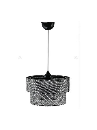 Rattan Hazeran Black Tekli Sarkıt