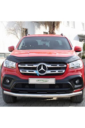 Mercedes X-class Uyumlu Ön Kaput Koruma Rüzgarlığı 3mm Akrilik (abs) Parlak Siyah Deflektör 2017->