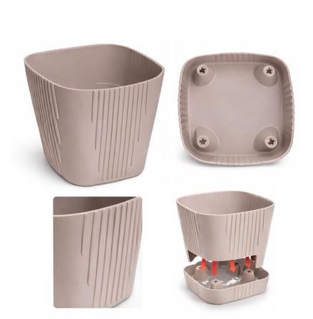 SO-ZB01 Zambak Dekoratif Plastik Saksı 0.8 Lt No:1 Mocha 6 Adet