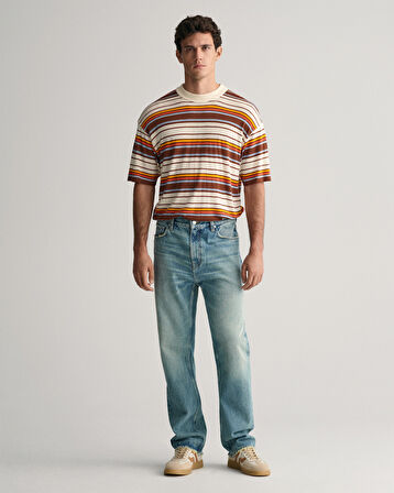 GANT Erkek Lacivert Loose Fit Jean Pantolon