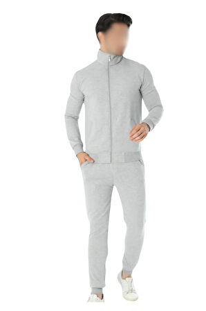 Dik Yaka Erkek Gri Eşofman Takımı ROZ.14.EL.53.T