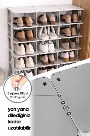 5 Katlı 2'li Lüks Organizer Ayakkabı Düzenleyici - Dekoratif Ayakkabılık