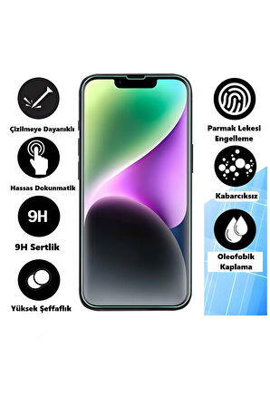 iPhone 13 Darbeye Dayanıklı Şeffaf Nano Ekran Koruyucu Kırılmaz Cam - İnce ve Esnek
