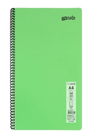 Defter Spiralli Telli Pp Kapak A4 Mynote 5 Adet Farklı Renkler 80 Sayfa ÇİZGİLİ Defter ( 5 Farklı )