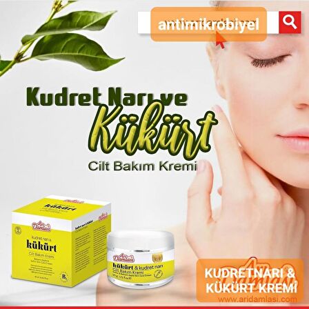 Arı damlası Organik Bitkisel Kükürt & Kudret Narı Cilt Bakım Kremi 50 ML