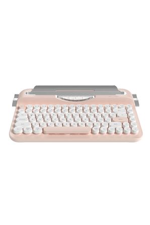 AF-84 Daktilo Tarzı Kablosuz Klavye-Sessiz Tuş Yapısı-Çift Modlu Bağlantı- IOS/ANDROID Uyumlu