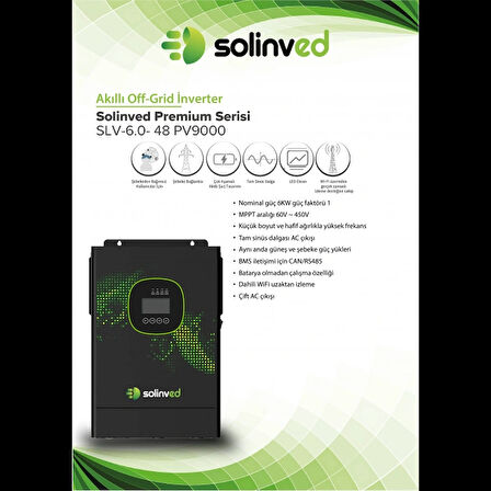 SOLİNVED GORDİON SERİSİ 6KW 48V MPPT OFF-GRID İNVERTER