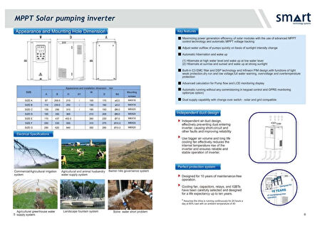 SMART 2.2kW 3HP Solar Pompa Sürücüsü