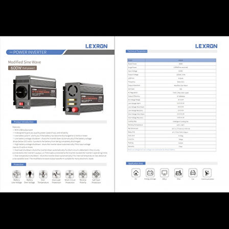 Lexron 600W 12V Modifiye Sinüs İnverter