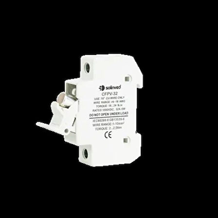 Solinved 1000V DC Sigorta Kartuşu