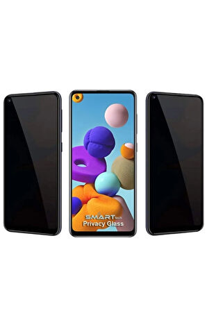 Samsung Galaxy A21s Yandan Görünmeyen 5d Hayalet Ekran Koruyucu - Extra İnce