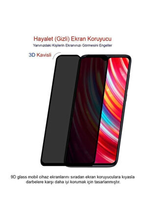 Xiaomi Redmi Note 8 Pro Ekran Koruyucu Hayalet Cam (9D TAM KAPLAMA) - Extra İnce