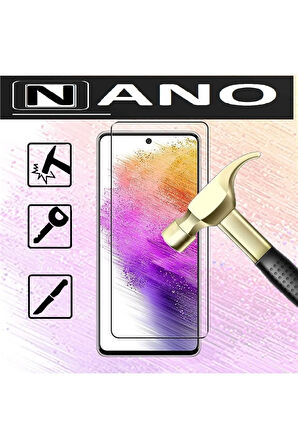 Samsung Galaxy A73 5G Tam Kaplayan 5D NANO Ekran Koruyucu Kırılmaz Cam - K2