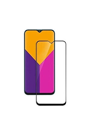 Samsung Galaxy M10 Kırılmaz Cam Tam Kaplayan Ekran Koruyucu - Siyah - Extra İnce