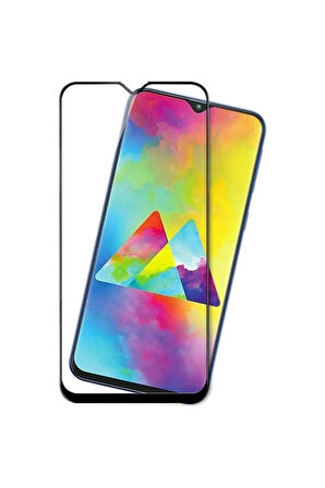 Samsung Galaxy M10 Kırılmaz Cam Tam Kaplayan Ekran Koruyucu - Siyah - Extra İnce