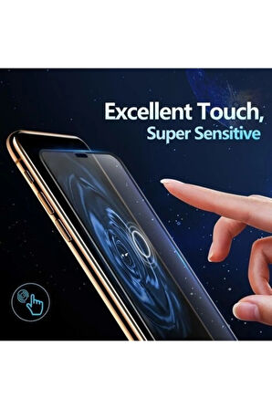 Iphone 11 Pro Max Uyumlu Kırılmaz Cam Tam Kaplayan Ekran Koruyucu - Siyah - Extra İnce