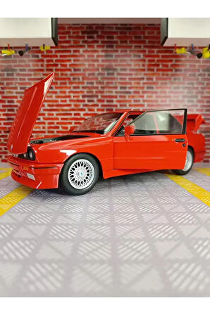 1988 BMW M3 (E30) RED 1:24 BMW Eski Model Nostalji Diecast Araba Açılan Kapılar