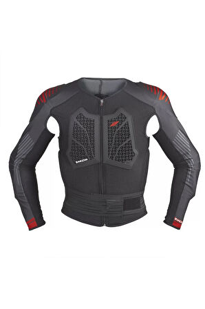 Unisex Siyah Actıon Full Koruma Motorcu Montu