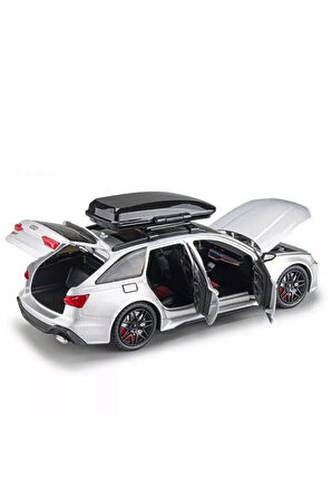 Audi Rs6 Araba Station Wagon 1:24 Diecast Metal Model Araba Koleksiyon Araba Sesli Işıklı 21Cm