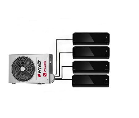 Arçelik 4+1 İnverter 9+9+12+12 30000 Btu/h A Enerji Sınıfı R32 İnverter Multi Split Duvar Tipi Klima