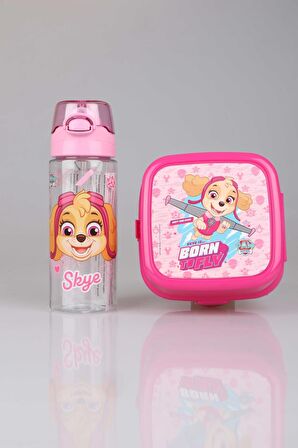 DEKOMUS LİSANSLI PAW PATROL TRITAN MATARA 500 ML VE ÇİFT KATLI BESLENME KABI SETİ