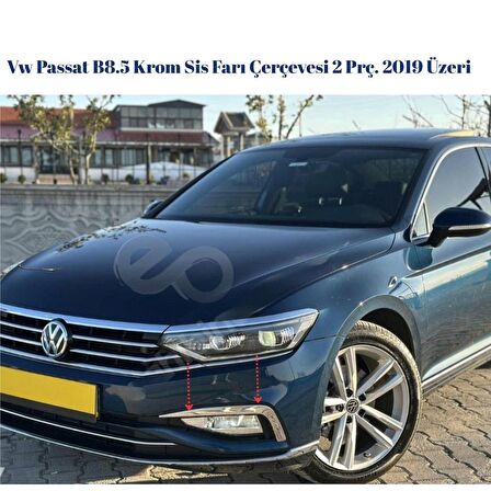 Vw Passat B8.5 Krom Sis Farı Çerçevesi 2 Prç. 2019 Üzeri P.Çelik