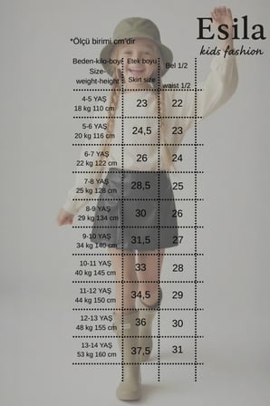 Kız Çocuk Etek Çok Renkli Doğum Günü, 23 Nisan ve 29 Ekim Eteği