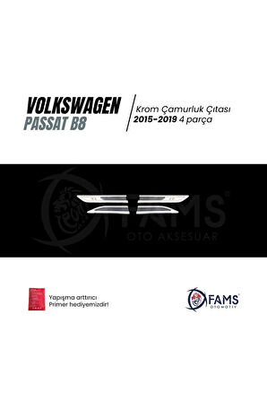 Vw Passat B8 R-line Krom Çamurluk Çıtası 4 Parça 2015-2019