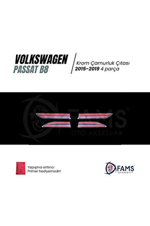 Vw Passat B8 R-line Krom Çamurluk Çıtası 4 Parça 2015-2019