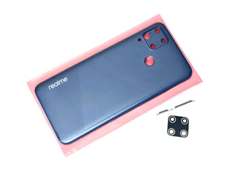 Oppo Realme C15 kasa Arka Pil Batarya Kapağı MAVİ
