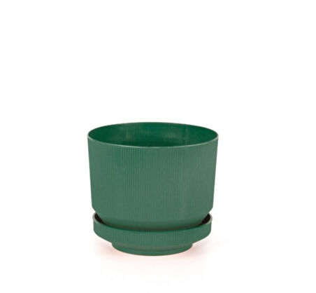 Omnipazar SO-S284 Dekoratif Tabaklı Lüks Çizgi Desenli Saksı 9 Litre