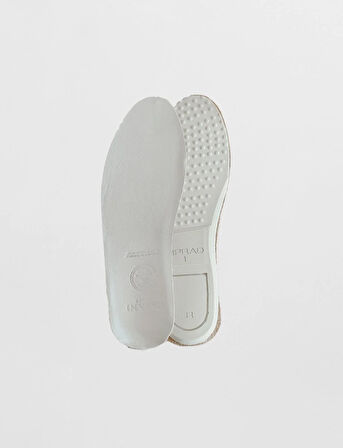 Cabani Hakiki Deri Beyaz Erkek tabanlık