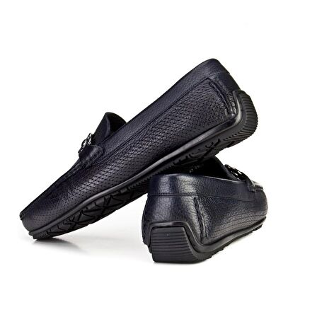 Cabani Erkek Lazer Detaylı Tokalı Loafer Günlük Ay
