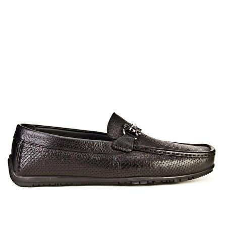 Cabani Erkek Lazer Detaylı Tokalı Loafer Günlük Ay