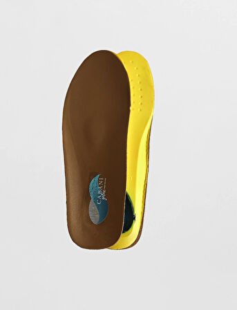 Cabani Jel Destekli Deri Hardal Erkek Tabanlık