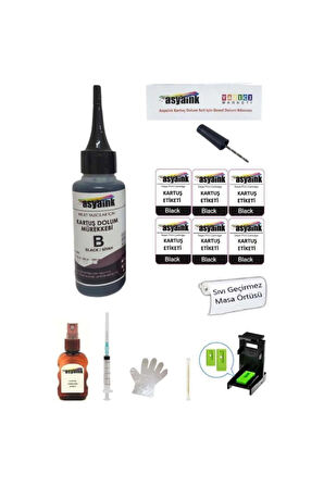 Canon Pg-46 Uyumlu Siyah Kartuş Dolum Seti E414, E484