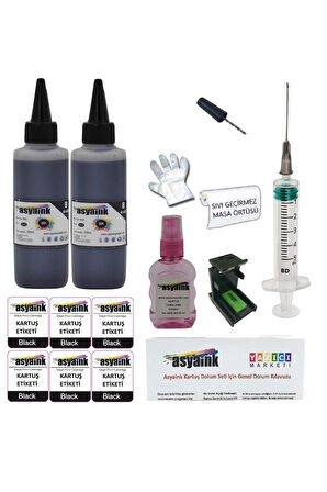 Canon E404/e414 Uyumlu Siyah Kartuş Dolum Seti - Pg46