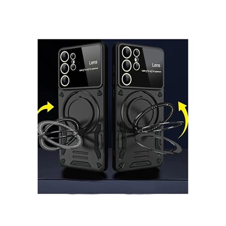 Samsung Galaxy S24 Ultra Kılıf Joy Lens Standlı Kapak - Mor
