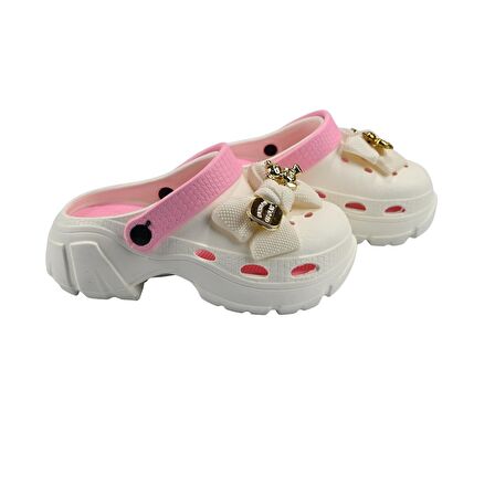 SİA ÇANTA TAŞLI SÜSLÜ KELEBEKLİ FİYONKLU  A KALİTE YÜKSEK TOPUK  HAFİF RAHAT CROCS TERLİK