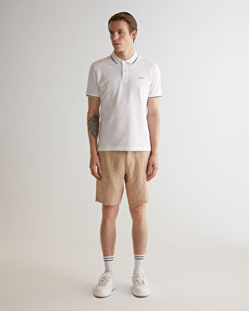 GANT Erkek Bej Relaxed Fit Keten Şort