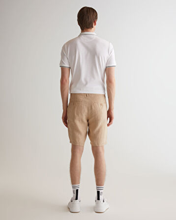 GANT Erkek Bej Relaxed Fit Keten Şort