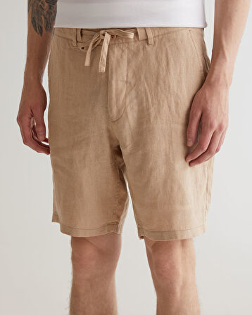 GANT Erkek Bej Relaxed Fit Keten Şort