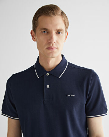 GANT Erkek Lacivert Regular Fit Polo