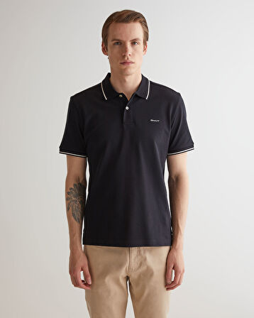 GANT Erkek Siyah Regular Fit Polo