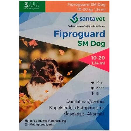 Fiproguard 10-20kg Köpekler Damla 1.34ml 3 Pipet SKT:03.2025