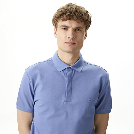 Nautica Erkek Mavi Slim Fit Polo Yaka T-Shirt